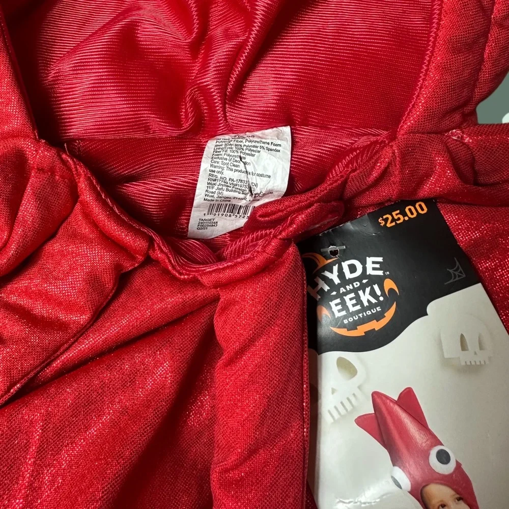 NWT Infant Red Squid Halloween Costume Target Hyde And Eek Size 0-6 Months - Picture 3 of 11